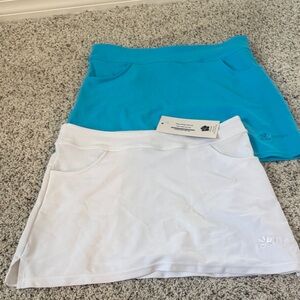 Blue and White Swim/Cover Skirts. New. XS